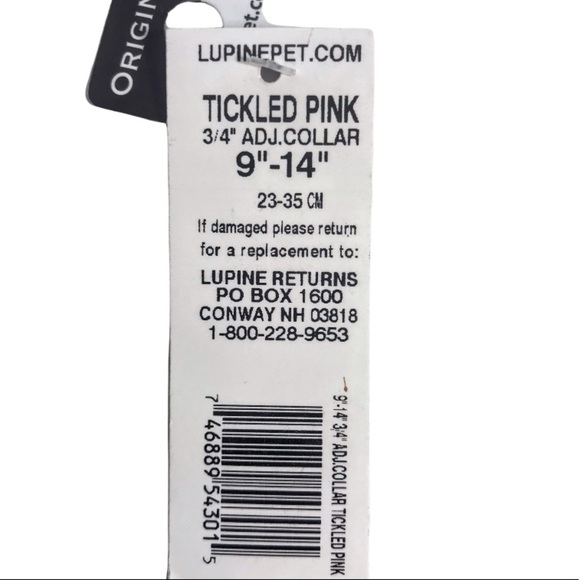 NWT Lupine Pet Dog Collar & Lead - Tickled Pink - Picture 12 of 16